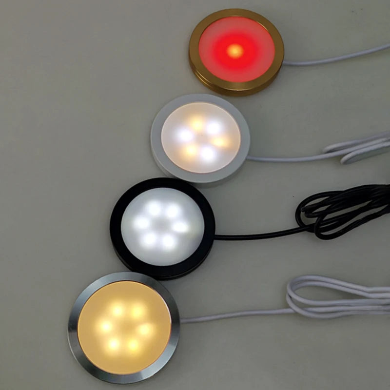 éclairage led spot or noir blanc câble usb boîtier contrôle moderneintérieur camping car caravane