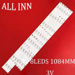 bande led blanc rondelles noires grises moderne 1084mm kit 6pcs