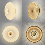 appliques murales modernes led verre rayures horizontales blanc doré élégantes chambre salle manger