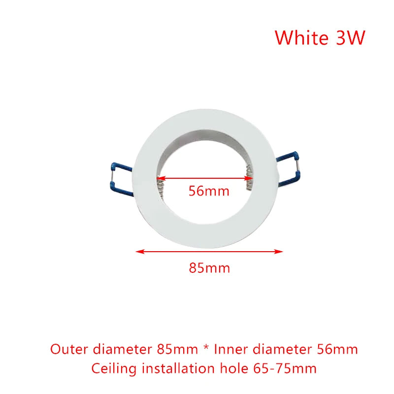 anneaux fixation blancs modernes lampes led rond lisses ab abs bases lampes