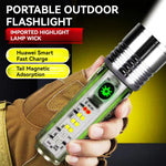 lampe torche led rechargeable projecteur haute puissance résistant chocs argent vert noir