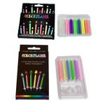 bougies anniversaire violet jaune bleu vert rose rouge adhésifs modernes simples super lumineuses fantaisie