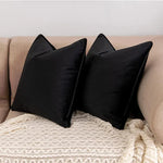 taies d'oreiller velours noir blanc simples moderne 60x60cm 45x45cm pack coussins