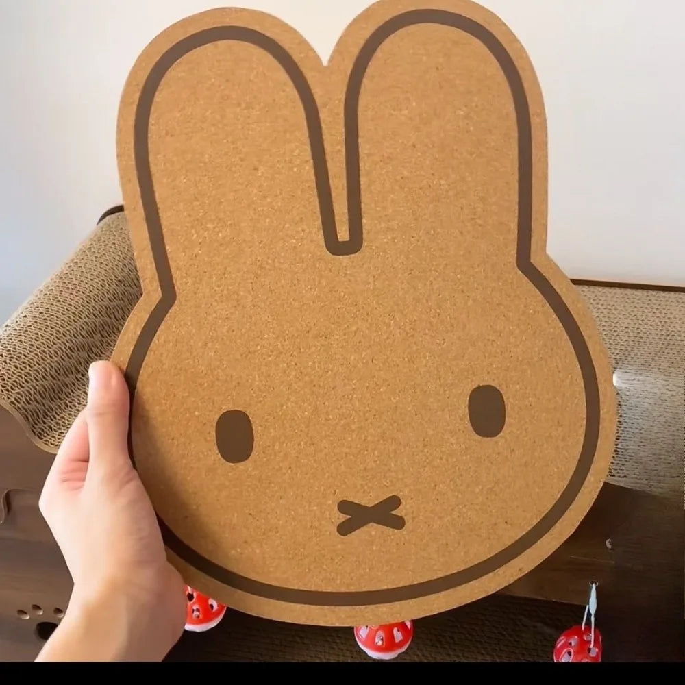 panneau liège mignon visage lapin clips marron clair décoration murale kawaii chambre adulte erotique
