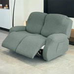 housse canapé inclinable gris jacquard moderne extensible poches fauteuil salon maison