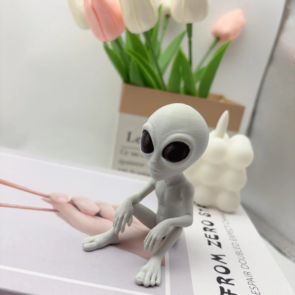 statues extraterrestres vert gris clair moderne figurines aliens décor intérieur extérieur