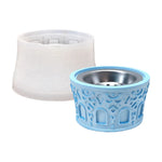 diffuseur huiles essentielles silicone blanc bleu vert motifs géométriques fenêtres modernes