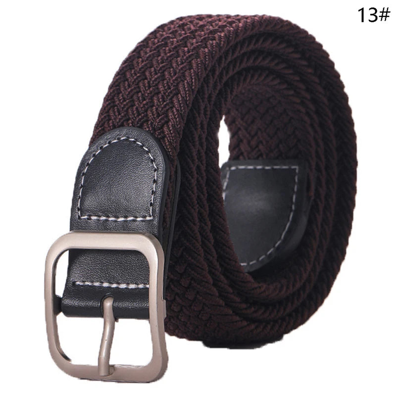 ceinture tissée élastique unisexe moderne beige noir rouge gris bleu olive