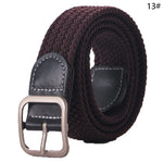 ceinture tissée élastique unisexe moderne beige noir rouge gris bleu olive