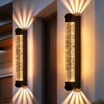 applique murale moderne aluminium noir dorées ip55 33cm 43cm 63cm led 110v240v