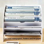 organisateur documents blanc moderne compartiments 10 pochettes feuilles papier stylo école