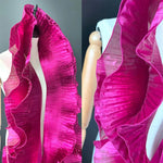 ruban plissé polyester opacité bleu clair rose vert noir texturé mariage décoration élastique