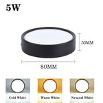 lampe led noir moderne adhésif 10w 15w 25w chambre cuisine surface toucher led aluminium