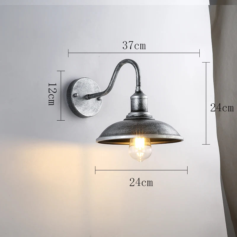 lampe murale vintage cuivre silver métal fixée mur ancien éclairage chambreOpaque sans ampoule
