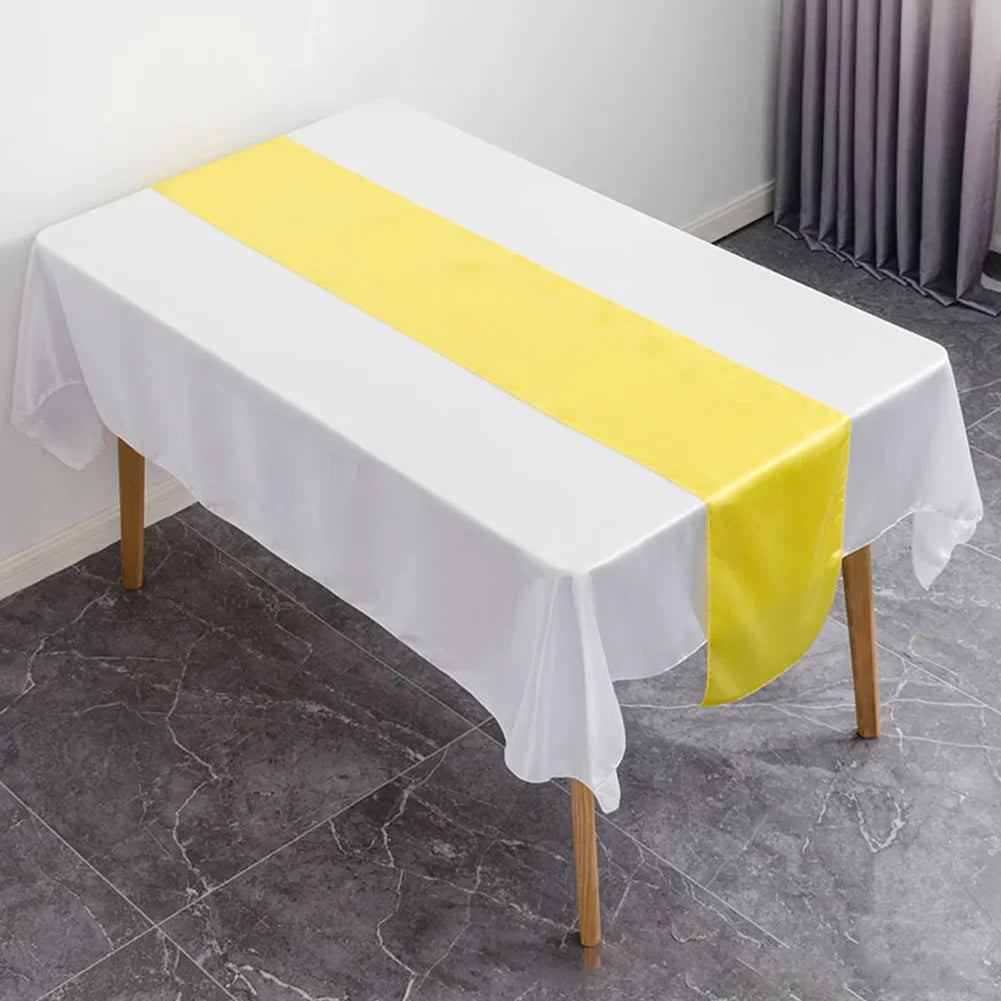 table chemin rouge bleu roi jaune doré gris moderne uni opaquement