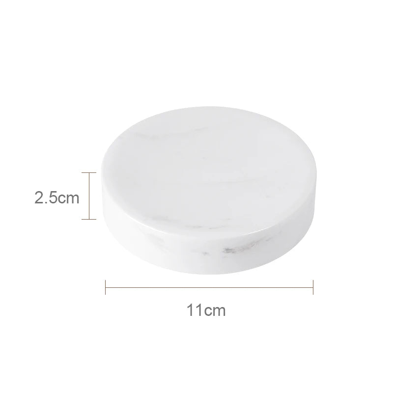 ensemble salle bain marbre blanc doré distributeur savon boîte mouchoirs diffuseur moderne
