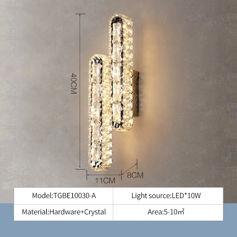 plafonnier led moderne cristal transparent argenté éclairage quotidien fixations triples dimension variable