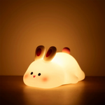 veilleuse table animaux silicone rechargeable mignon lapin panda citrouille