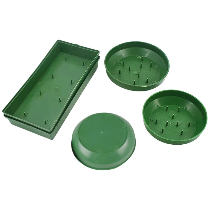 plateau mousse fleurs artificielles décoration intérieure moderne vert plat lisse occasion fête composition florale