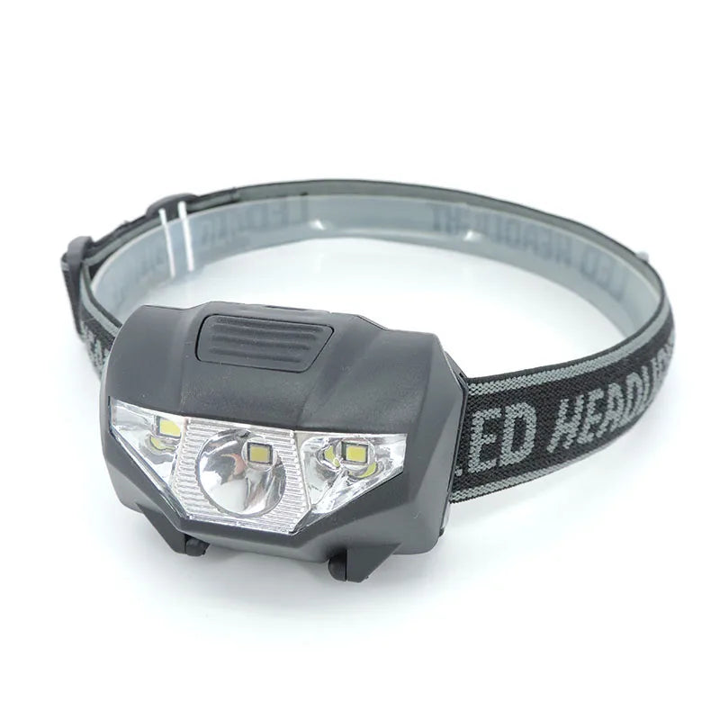 lampe frontale noire led ceinture ajustable moderne camping randonnée puissante