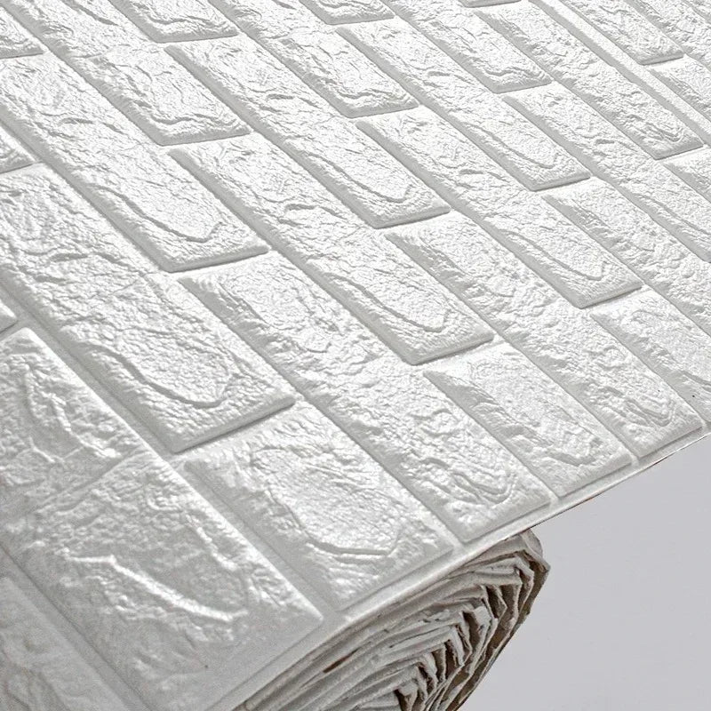 papier peint brique imitation adhésif moderne opalescent salon chambre résistant humidité