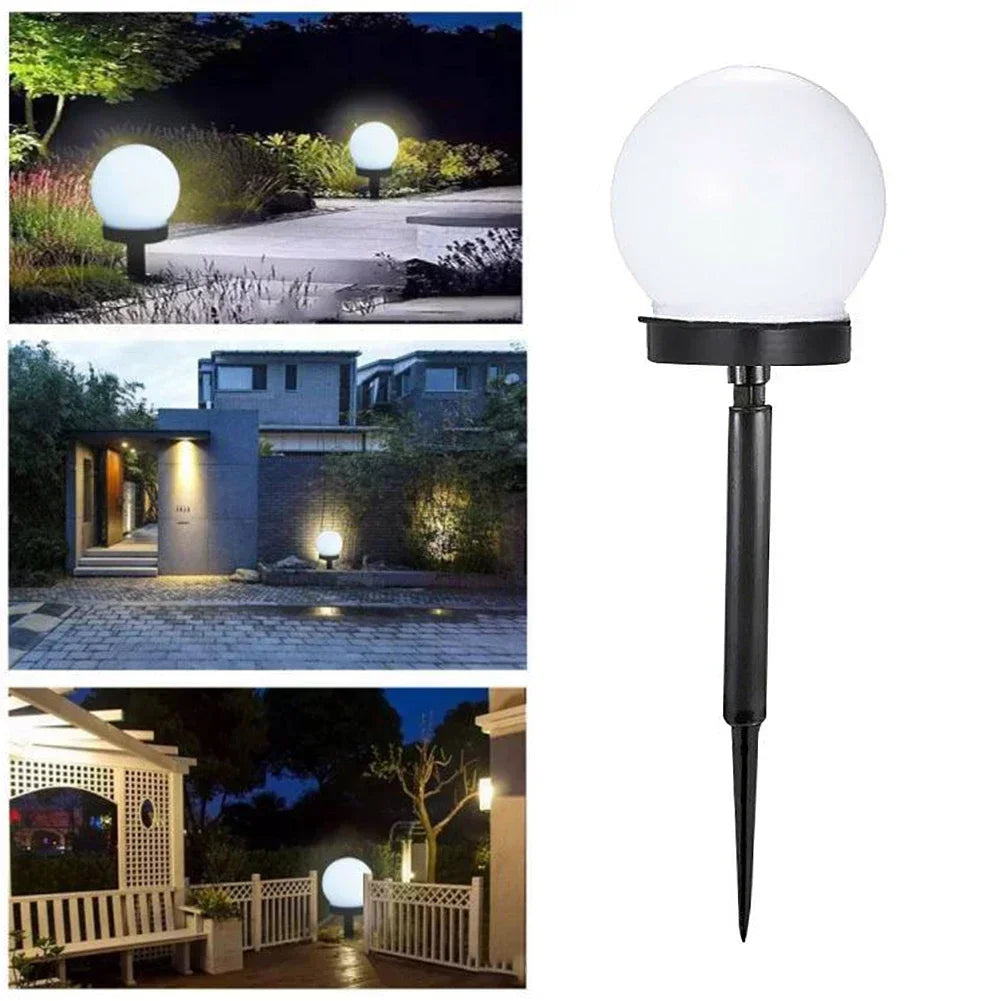 lampe solaire sol blanc noir ip65 led moderne autonomeurgenceextérieurjardin