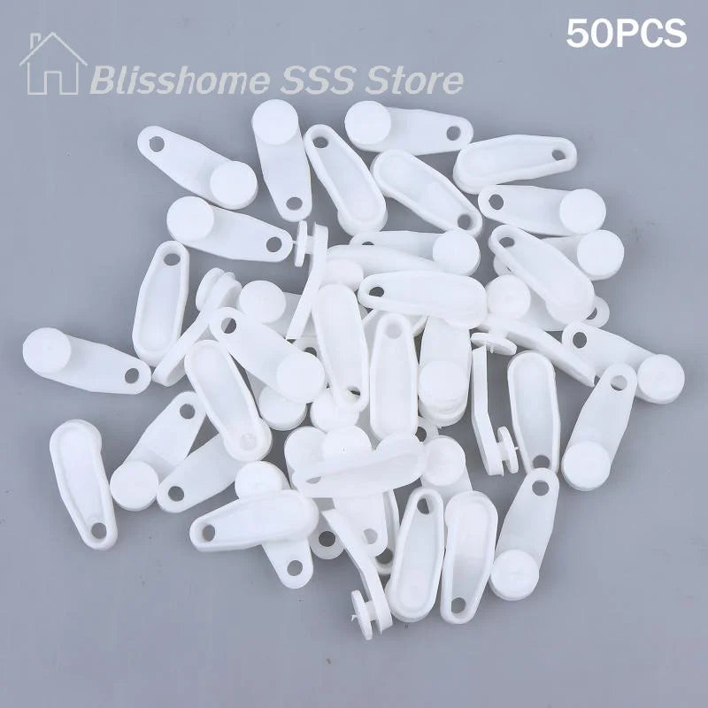 clips fixation blancs durables rideaux modernes plastique lisses chambre coucher