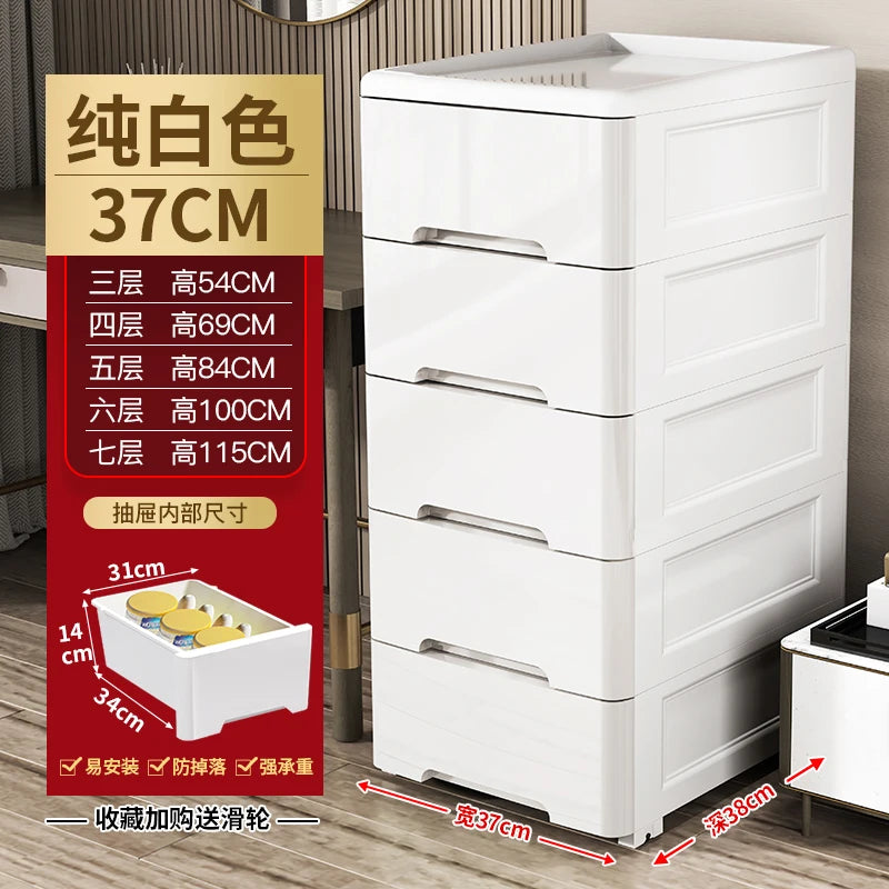 meuble tiroirs blanc moderne salle bain rangement étagères plastique minimaliste multifonctionnel organisateur