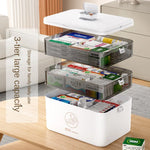boîte médicaments transparente moderne réutilisable portable blanc beige