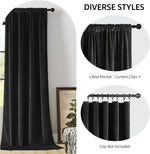 rideau noir moderne opacifiant 100 polyester fenetre francaise salon anneaux