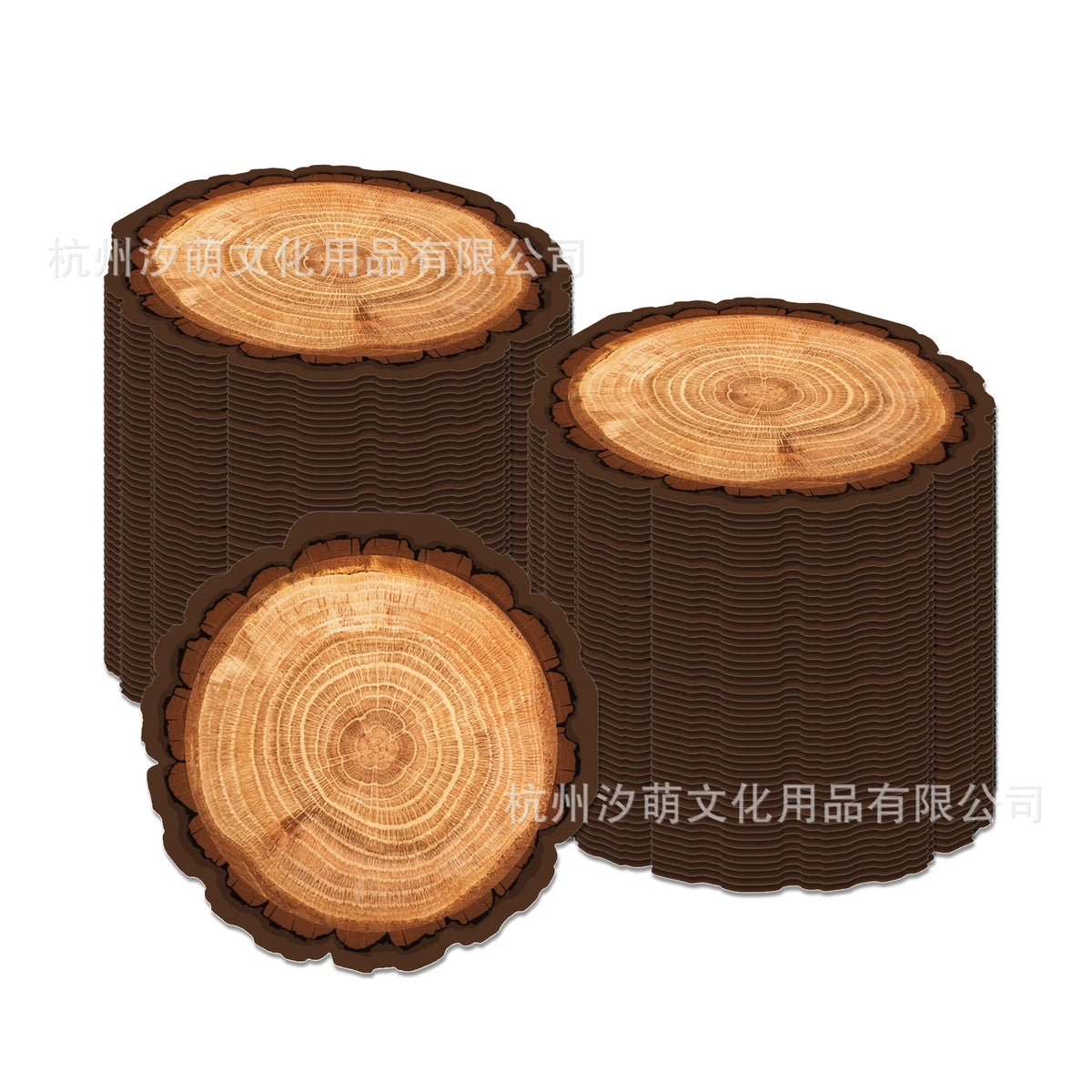 serviettes jetables papier texture arbre marron clair anniversaire décoration naturelle festive camping enfants