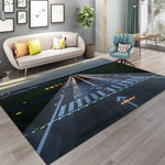 tapis moderne avion ville bleu noir blanc extérieur salon prière 80x120cm 120x160cm