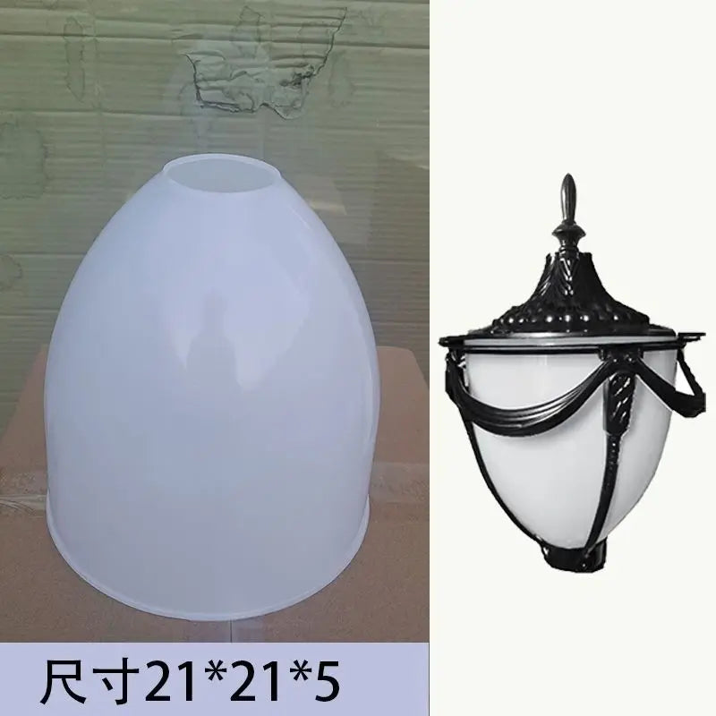 lampe rue abat jour blanc noir classique tringle extérieure contemporaine fixe grande taille variante