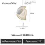 lampe suspendue moderne blanc rayures horizontales opacité cordon interrupteur 2000 82000 lumens