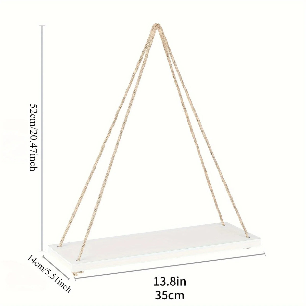 étagère suspendue bois naturel moderne minimaliste plante cadre support suspension
