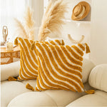 coussin carré moderne boho chic tassel géométrique brodé lavable 45x45cm 30x50cm
