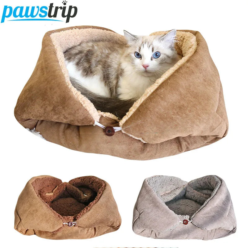 coussin chat marron clair velours doux confortable taille 70x50cm 80x60cmversible boutons animaux compagnie fournitures