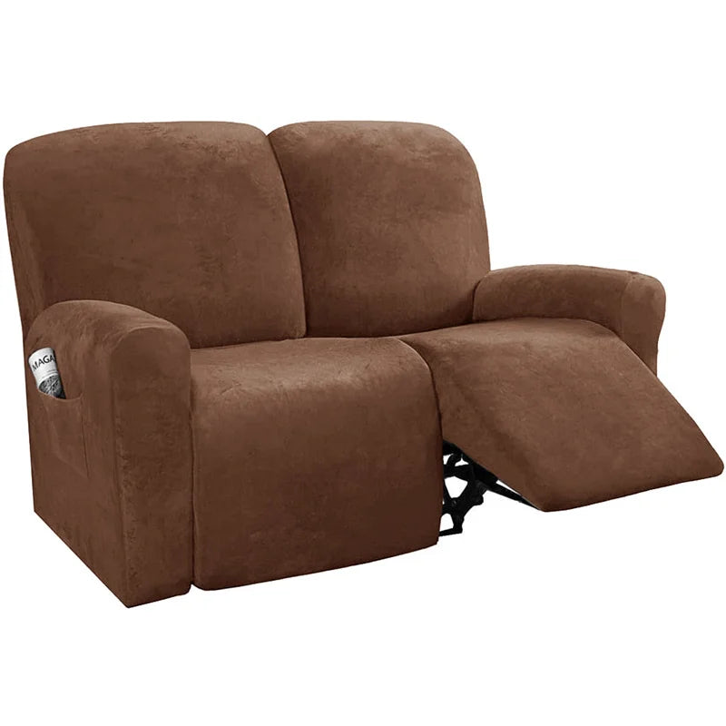 housses canapé relax velours machine lavable moderne rose clair gris bleu marron vert foncé