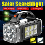 lampe torche solaire rechargeable led camping extérieur 12h luminosité usb solar charging robuste moderne
