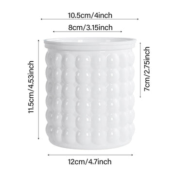 cache pot moderne transparent gris blanc bulles plante intérieure décoration maison