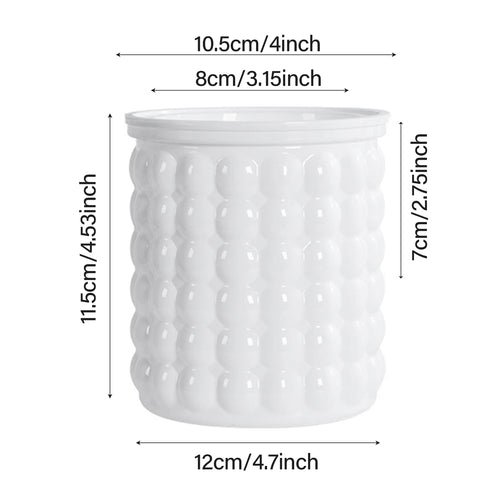 cache pot moderne transparent gris blanc bulles plante intérieure décoration maison