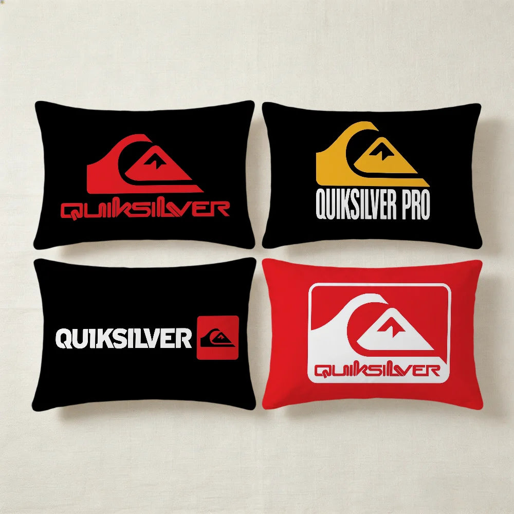 housse coussin imprimée logo quiksilver noir moderne canapé décoration salon voiture 12x20in 16x24in 19x30in