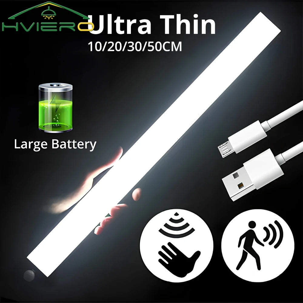 lampe led rectangle adhésive rechargeable blanc moderne détecteur mouvement allume urgence chambre cuisine 10cm