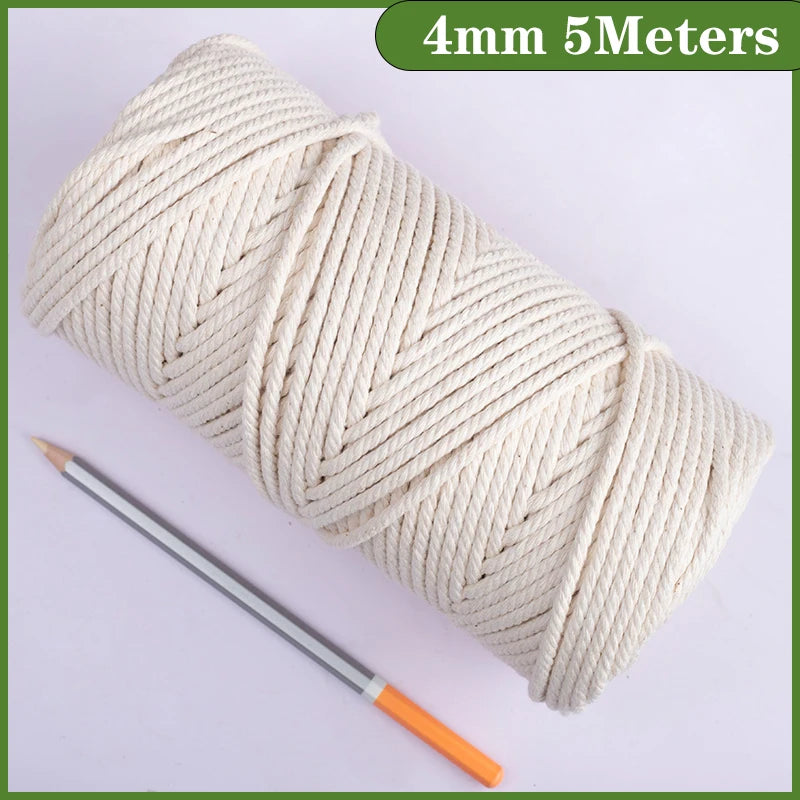 corde coton tissée traditionnelle 10mm 2mètres artisanat sacs vêtements textiles maison écologique haute qualité