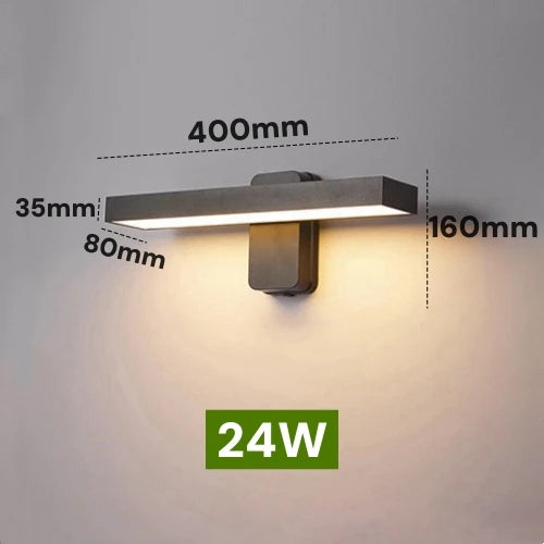 lampe murale détecteur mouvement moderne noire étanche ip65 extérieure minimaliste