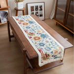 chemin table multicolore fleurs papillons classique polyester coton maison fête nappe
