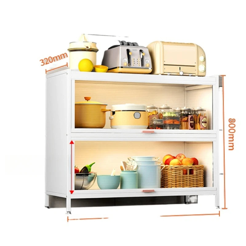 rangement modular meuble blanc imperméable multiple paniers cuisine roulettes moderne anti poussière