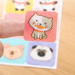 stickers kawaii animaux fleurs adhésifs décoratifs enfants couleurs variées texturés opaques