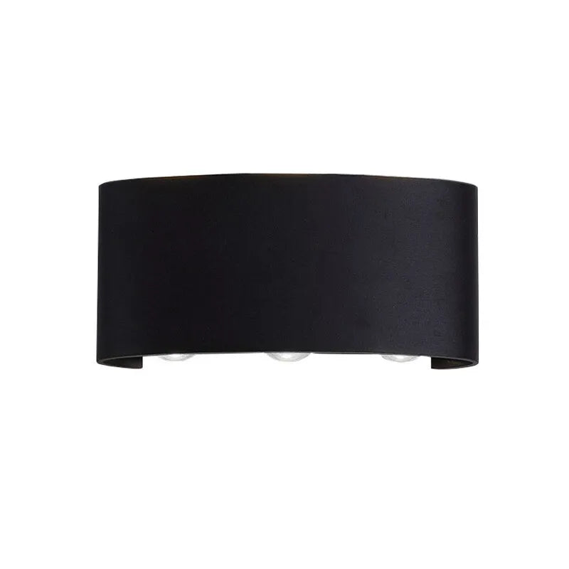 applique murale led moderne noire fixée mur éclairage haut bas chambre entrée salle bain