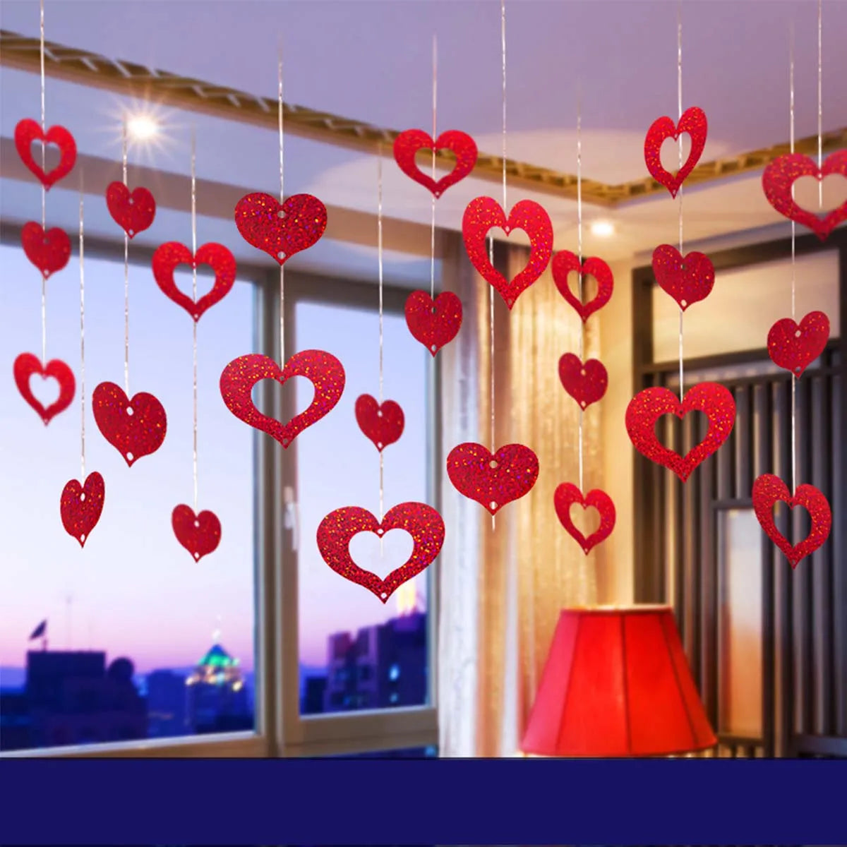 Kit de 100 ballons pluie paillettes rouges pour décoration d'anniversaire